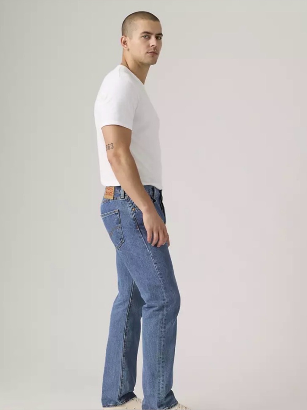 Levi's Men's Original Vintage 501 Button Fly Straight Leg Blue Jeans